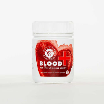 Blood+ grass-fed beef blood, liver, and spleen capsules, New Zealand-sourced iron-rich supplement.