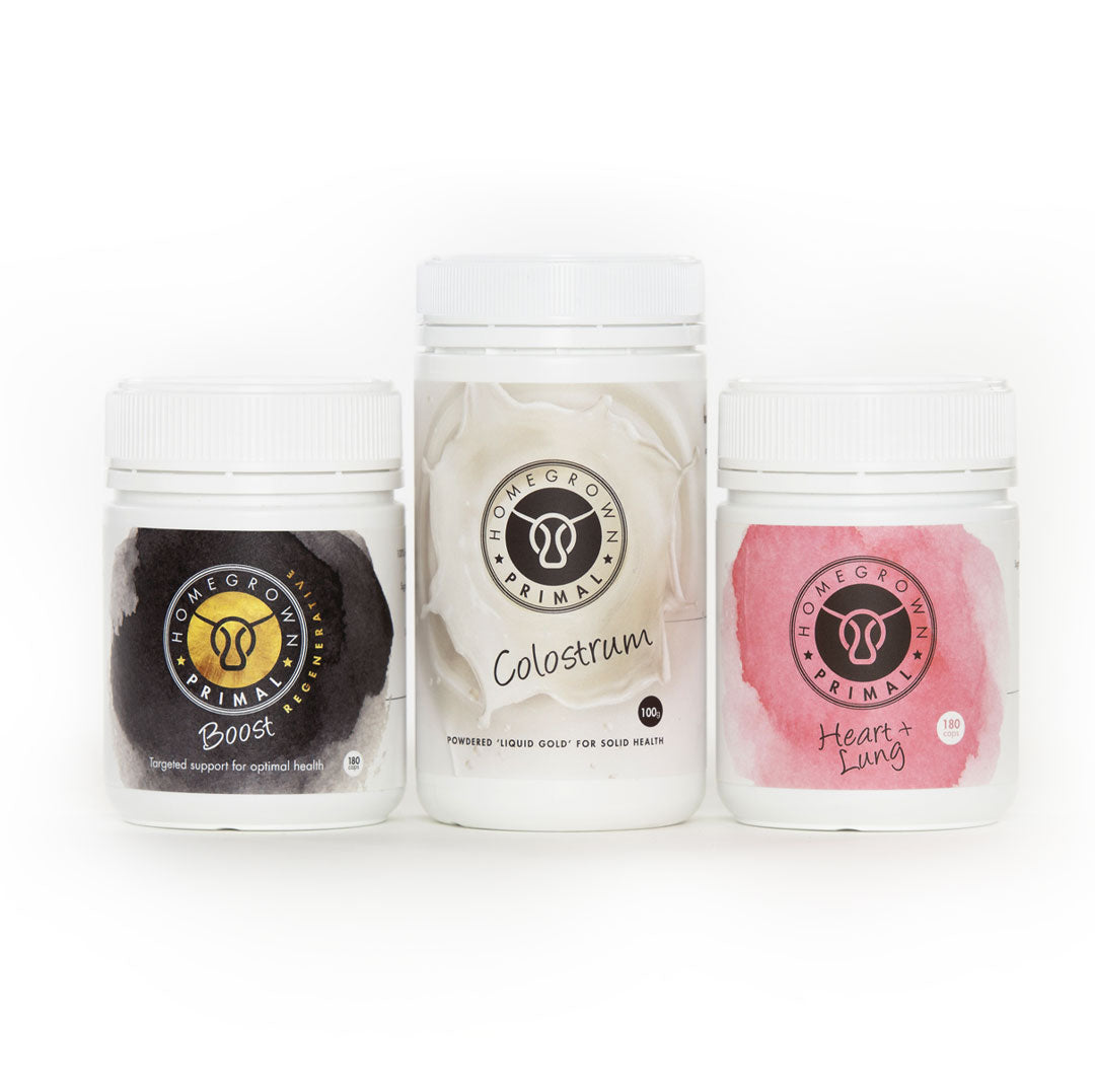 Wellness bundle: Beef Liver, Raw colostrum and beef heart and lung. grass fed NZ