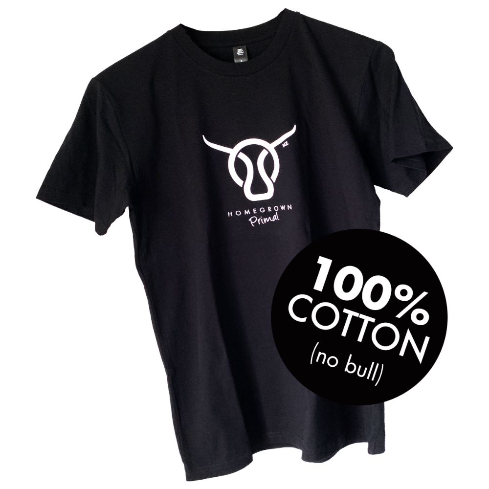 Front view of our black mens tshirt