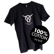 Front view of our black mens tshirt