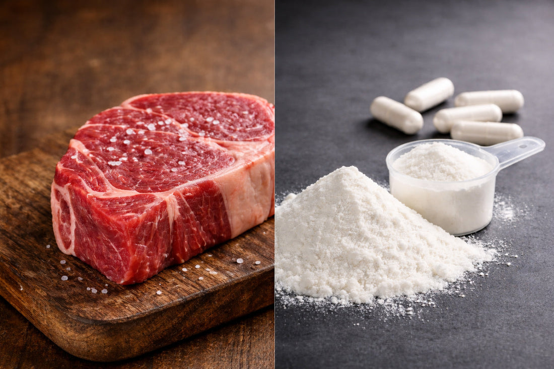 Whats the difference between creatine supplements and whole food creatine?