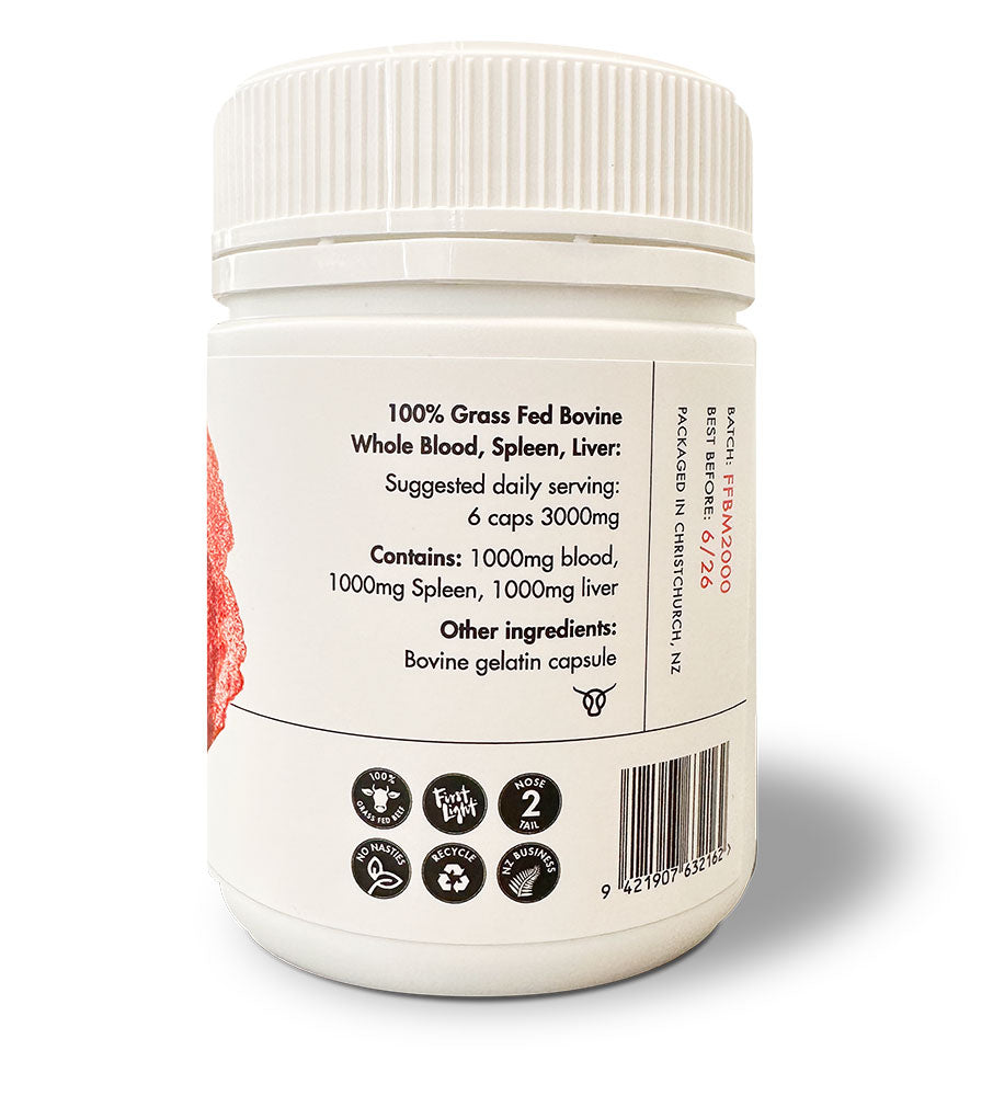 Blood+ primal rescue remedy Blood, Spleen & Liver Supplements in capsules