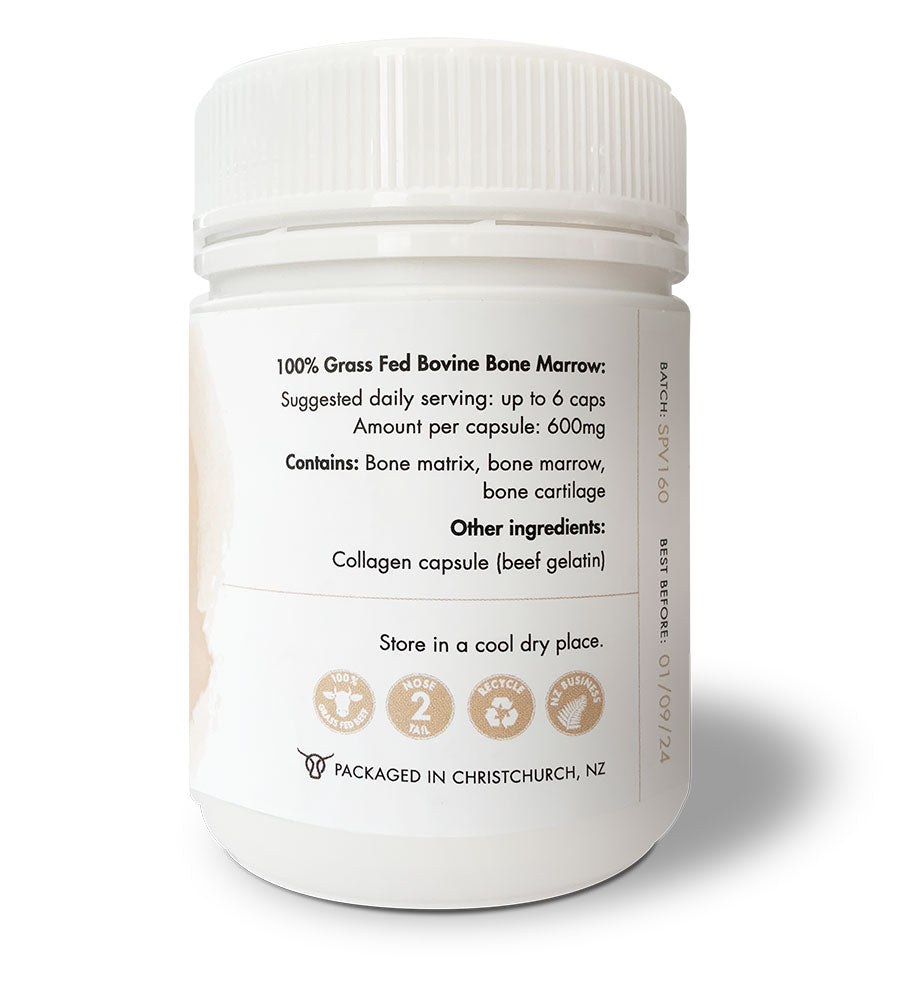 Bone + Marrow Supplements in capsules, bone matrix, bone marrow, bone cartilage